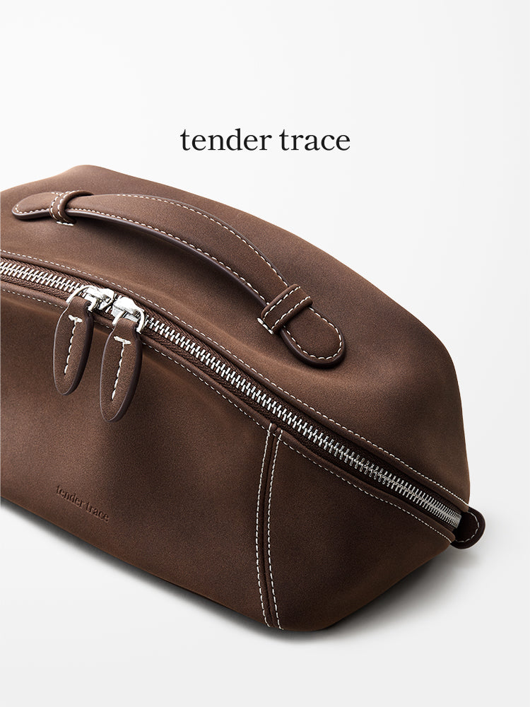 Soft Shell Cosmetic Bag - Chestnut Black