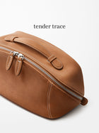 Soft Shell Cosmetic Bag - Pumpkin Brown