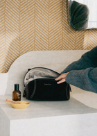 Hard Shell Cosmetic Bag - Black