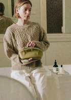 Hard Shell Cosmetic Bag - Olive Green