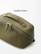 Hard Shell Cosmetic Bag - Olive Green