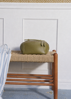 Hard Shell Cosmetic Bag - Olive Green