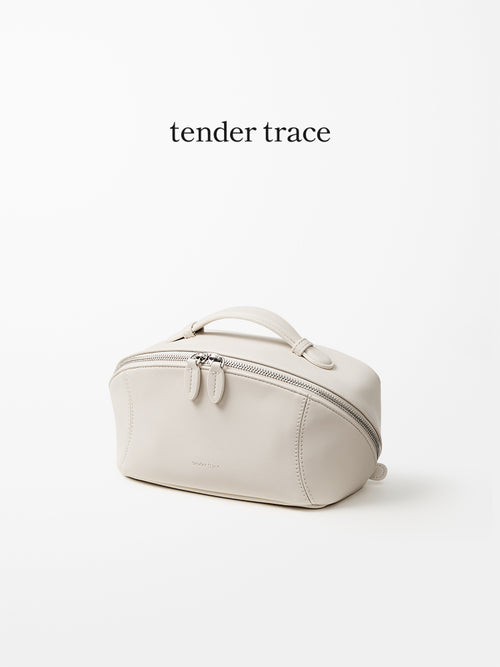 Hard Shell Cosmetic Bag - Eggshell White