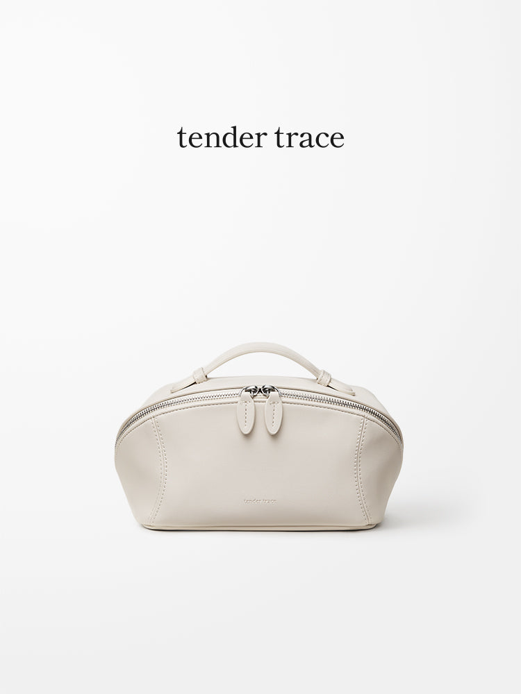 Hard Shell Cosmetic Bag - Eggshell White